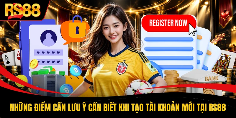 Những điểm cần lưu ý cần biết khi tạo tài khoản mới tại RS88